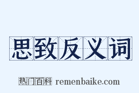 思致反义词是什么意思的图片